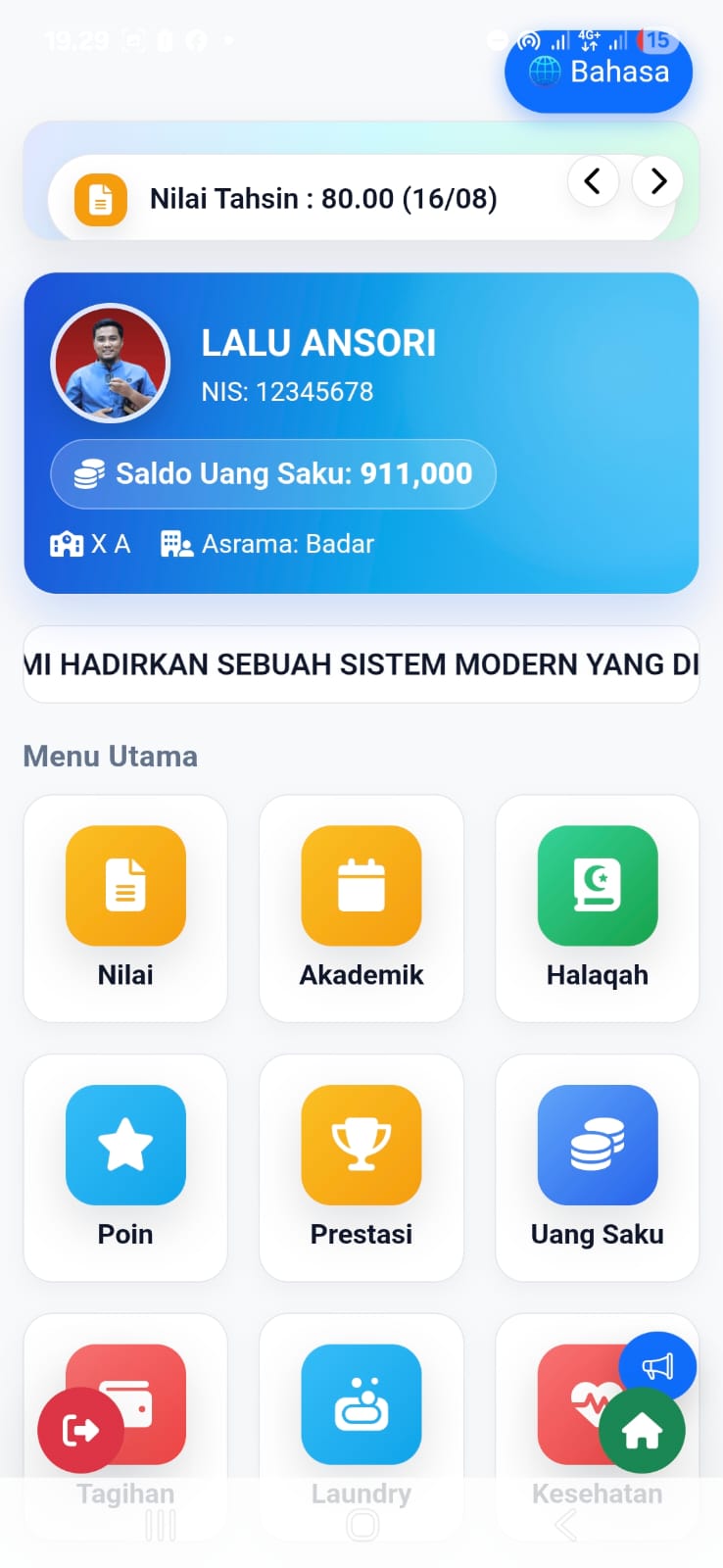 Si ABIM - Sistem Informasi Digital Ponpes Anas Bin Malik Lombok